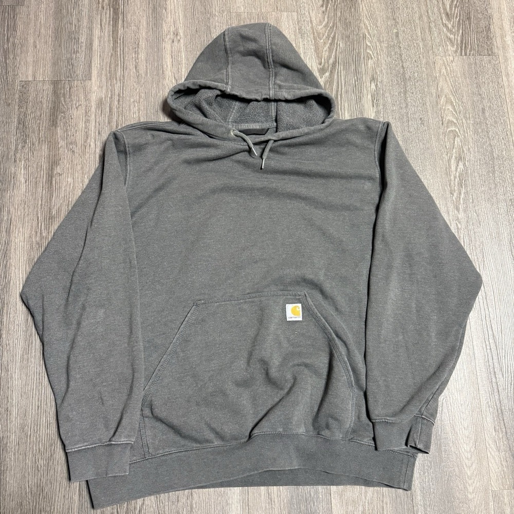Carhartt Hoodie Mens 2XL Baggy Loose Fit Carbon Heather Gray